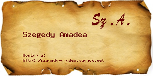 Szegedy Amadea névjegykártya